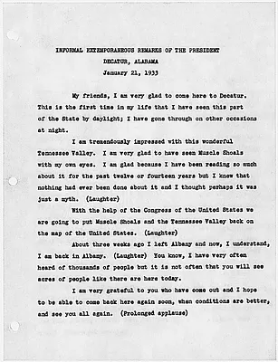 Extemporaneous remarks of the President in Decatur, Alabama