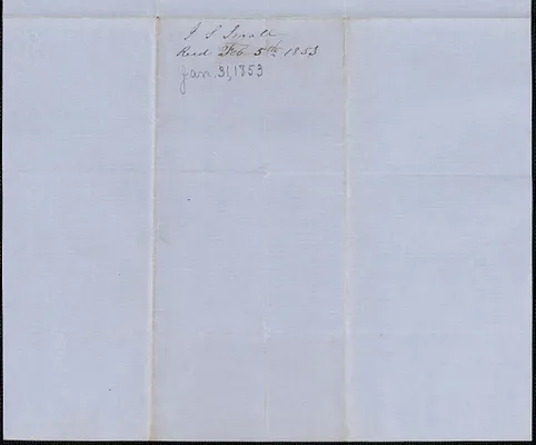 Isaac S. Small to Samuel Warner, 31 January 1853