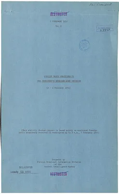 Report, Foreign Radio Reactions to the President's Hydrogen Bomb Decision
