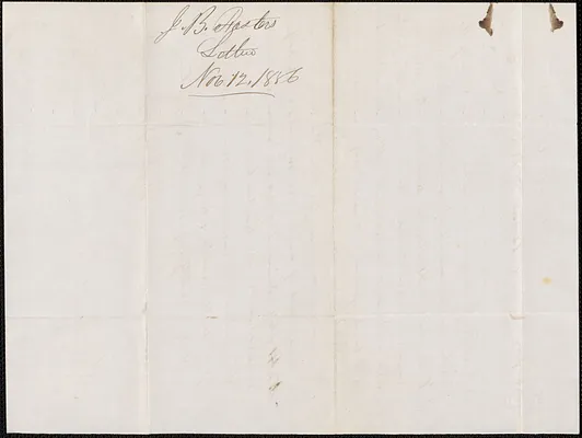Isaiah B. Foster to W. A. Harrington, 12 November 1856