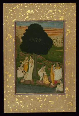Women Bathing on the Bank of a River