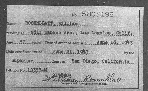 Rosenblatt, William - 1943