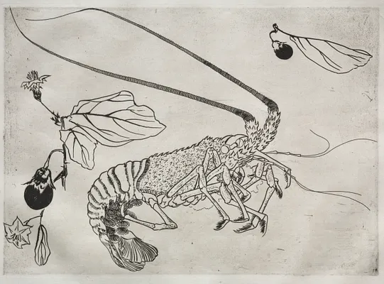 Dinner Service (Rousseau service): Large lobster with raised antenna (no. 21)