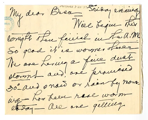 Letter from Madge Gates Wallace to Bess W. Truman