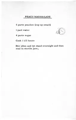 Recipe for Peach Marmalade