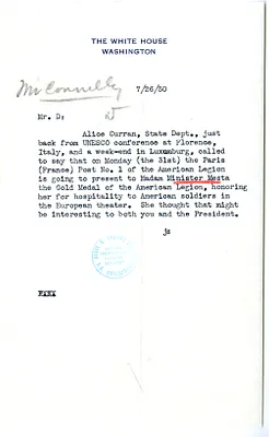 Memorandum from J. S. to Mr. D.