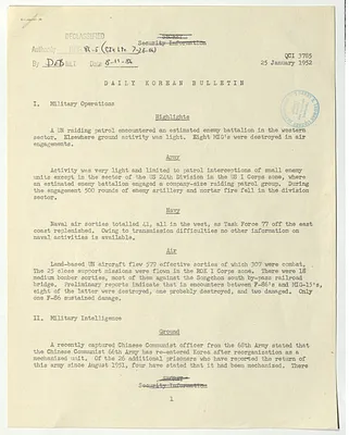 Memorandum, Daily Korean Bulletin