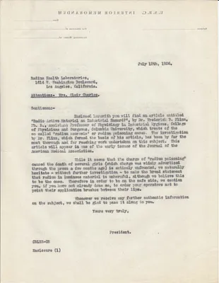 Letters Sent to Clair Charles, July 12, 1926