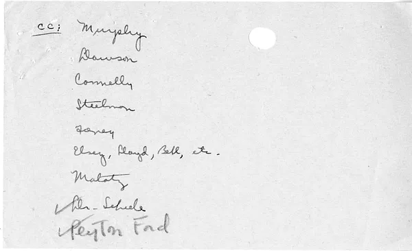 Memorandum for the Hoey Subcommittee Sex Pervert Investigation File from Stephen Spingarn with Attached Note