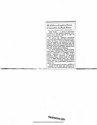 [Wall Street Committee for Peace 9-22-70]