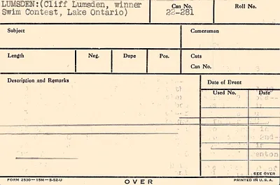 Personalities: Lumsden, Cliff – McDonald, Pres. D.E.