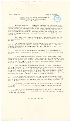 Press Release, Speech of President Harry S. Truman, Bellefontaine, Ohio