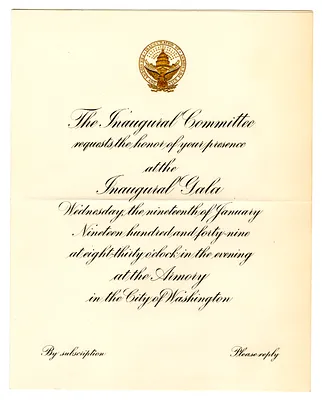 Invitation to Inaugural Gala