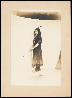 Woman dressed as an Indian