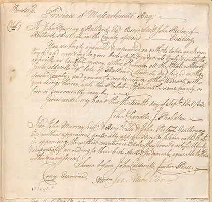 Order to Take Inventory of the Estate of James Caldwell (copy)