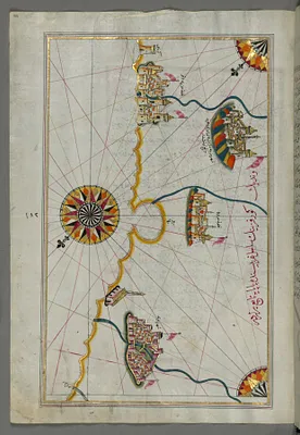 Map of the Italian Coastline with the Cities of Ravenna and Cesena