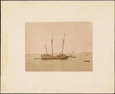 Plymouth Tercentenary Pageant, the Mayflower in Plymouth Harbor