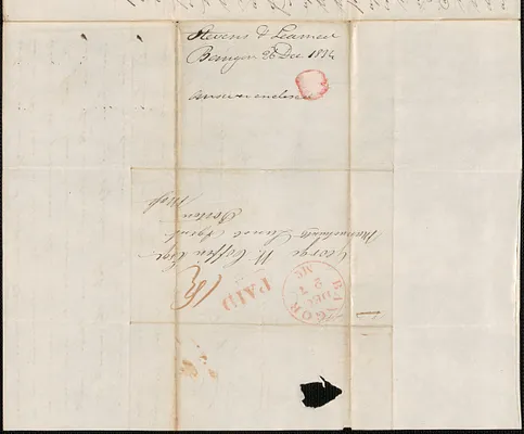 Stevens & Learned to George Coffin, 26 December 1834