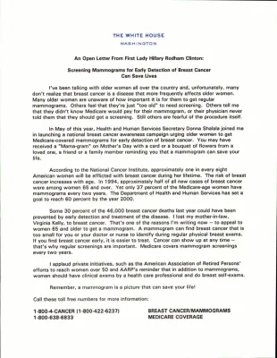 AARP Open Interview and Open Letter on Mammography