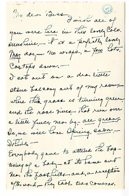 Letter from Madge Gates Wallace to Bess W. Truman