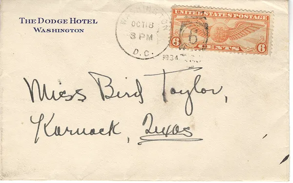 Letter from Lyndon Johnson to Lady Bird Taylor