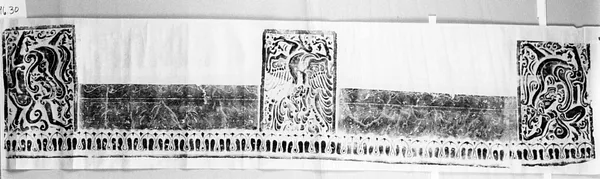3 panel rubbing with dragons and phoenix