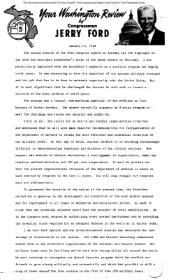 Ford Newsletter, Jan.-Apr. 1958