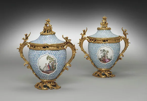 Pair of Covered Vases