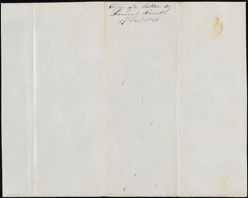 George Coffin to Samuel Smith, 19 December 1840