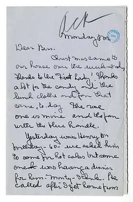 Letter from Natalie Wallace to Bess W. Truman