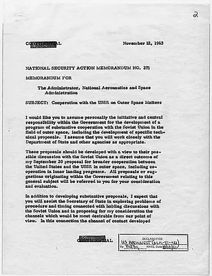 National Security Action Memorandum No. 271 Cooperation with the USSR on Outer Space Matters