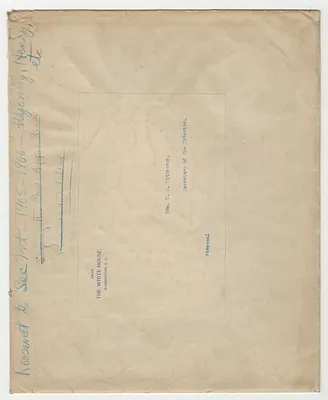 Envelope marked Roosevelt to Sec Int 1905-1906
