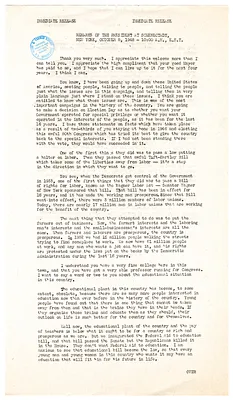 Press Release, Speech of President Harry S. Truman, Schenectady, New York