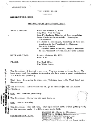 October 10, 1975 - Ford, Kissinger, Norwegian King Olaf V