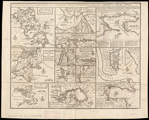 Particular draughts and plans of some of the principal towns and harbours belonging to the English, French, and Spaniards, in America and West Indies