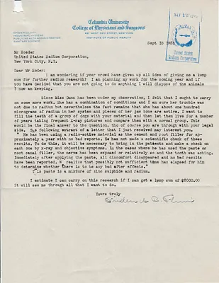 Letters Received to Mr. Roeder [A. Roeder], September 16, 1926