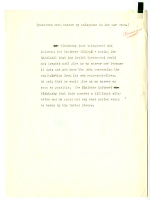 Memorandum of Telephone Conversation
