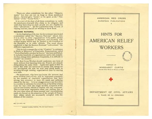 Hints for American Relief Workers