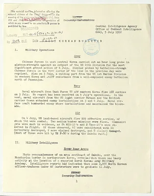 Memorandum, Daily Korean Bulletin