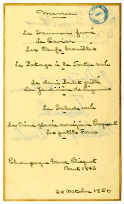 Luncheon Menu