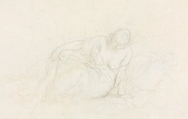 Reclining Woman Leaning on Her Arm (verso)