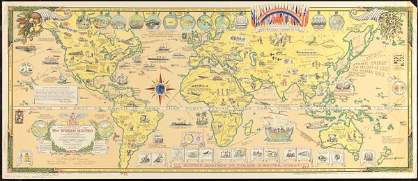 Peace map of the world united