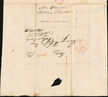 Asa Hanson to George Coffin, 8 March 1836