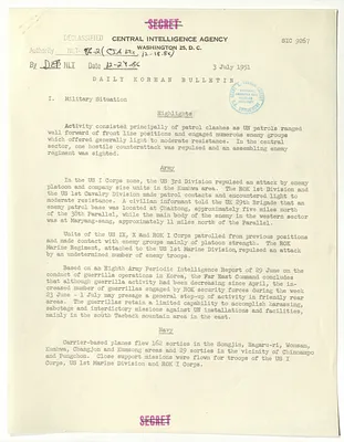 Memorandum, Daily Korean Bulletin