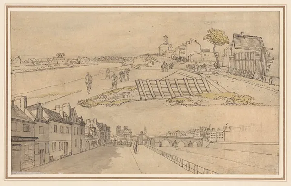 Two Views of Paris (verso)