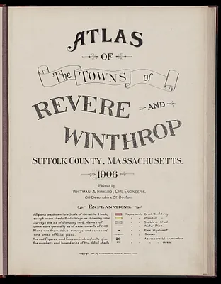 Atlas of the towns of Revere and Winthrop, Suffolk County, Massachusetts