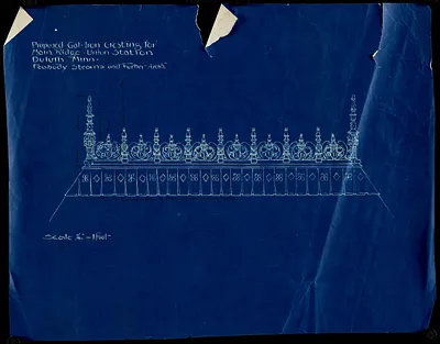 Proposed gal-iron cresting for main ridge