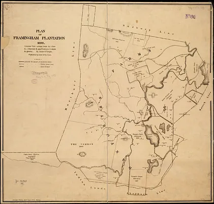 Plan of Framingham Plantation 1699