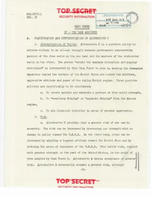 Report to the National Security Council by Project Solarium Task Force C - Part 3 of 9