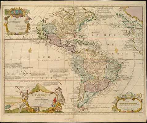 L'Amerique, meridionale, et septentrionale